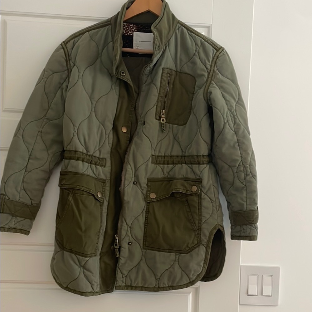 Olive Green Quilted Jacket